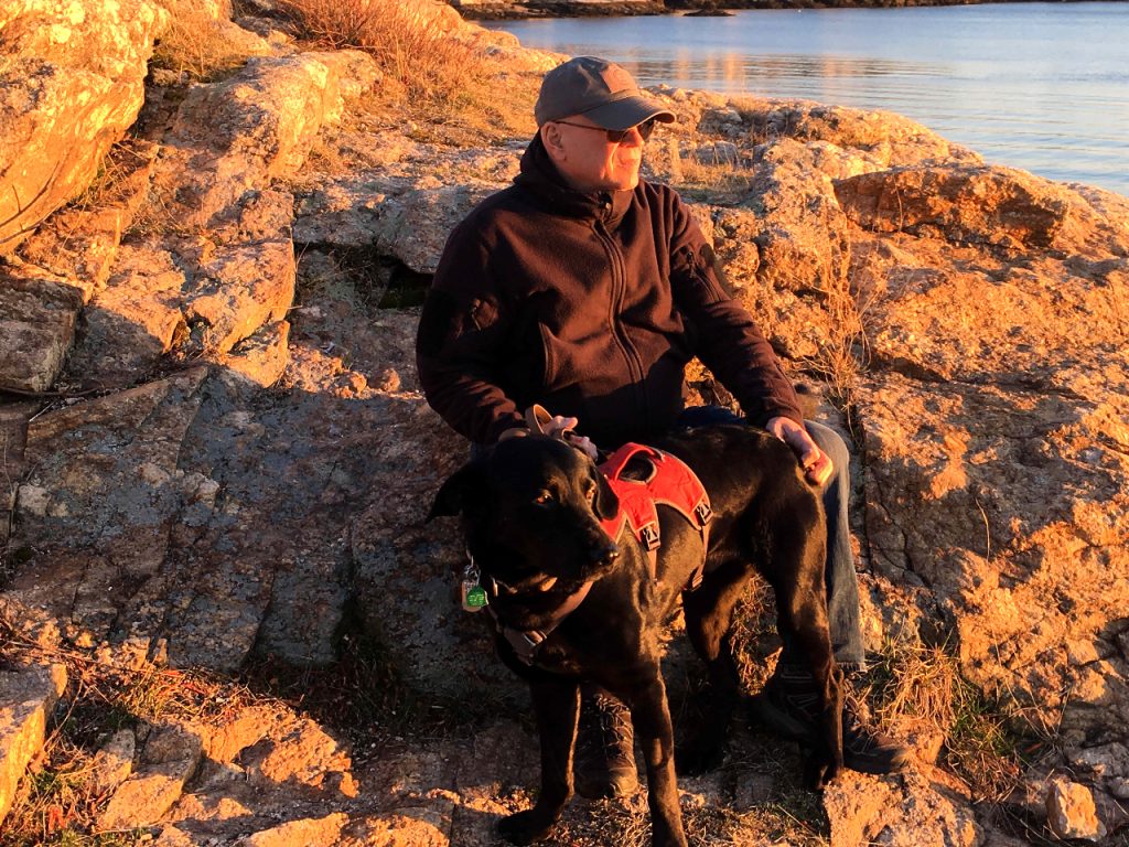 Pete Hvisdak and his dog, Ace, enjoying time together